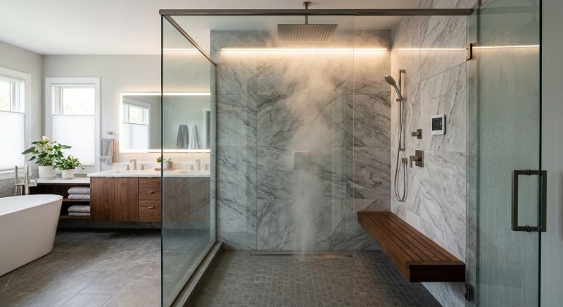 Granite Shower Installation in Pinckney, MI